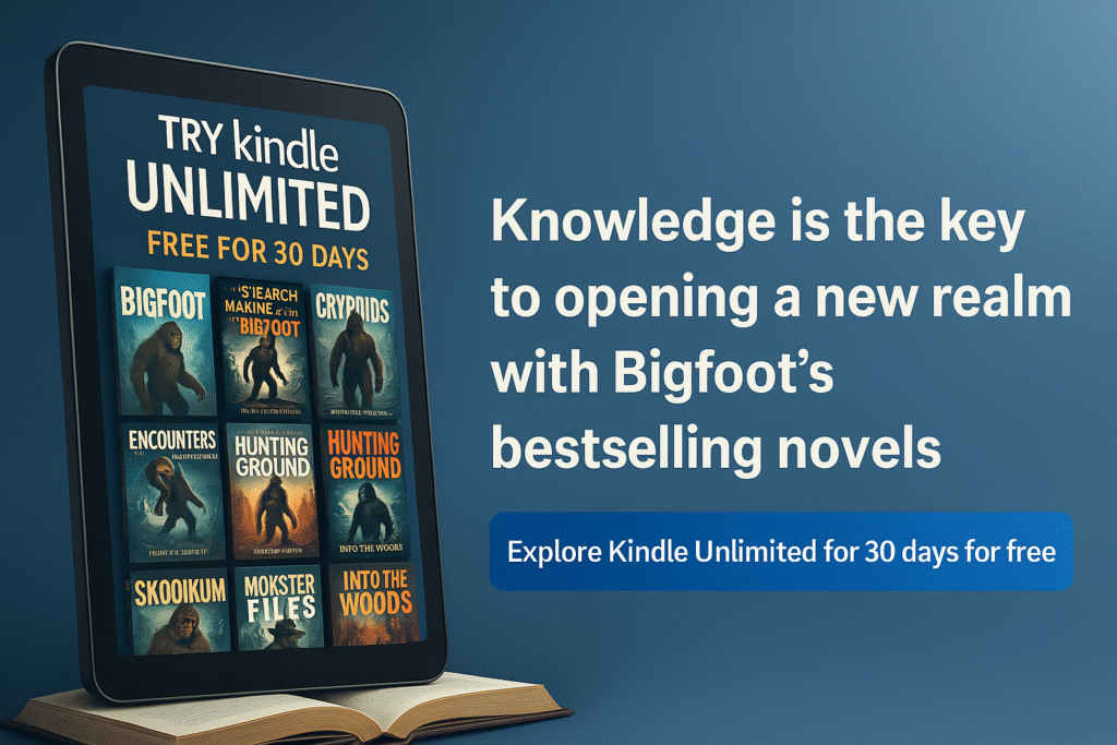 "Bigfoot books and Kindle Unlimited ad"