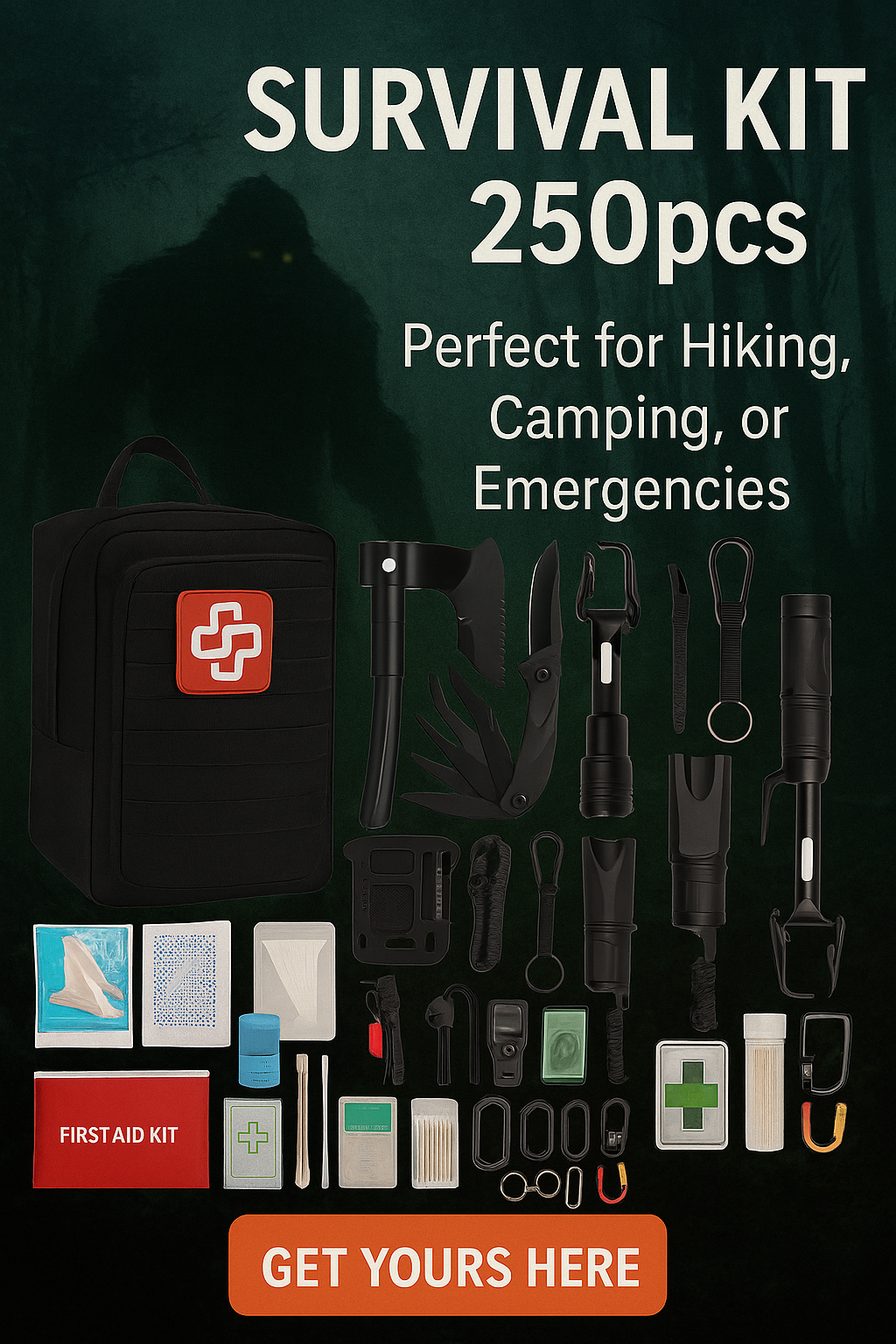 urvival Kit 250pcs, Emergency Survival Gear – Be Prepared for Any Emergency!